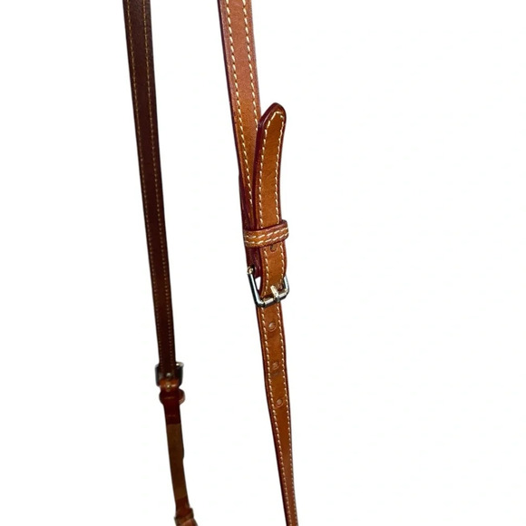 Dooney & Bourke caramel brown pebbled leather Dillon lettercarrier crossbody bag - Picture 5 of 15